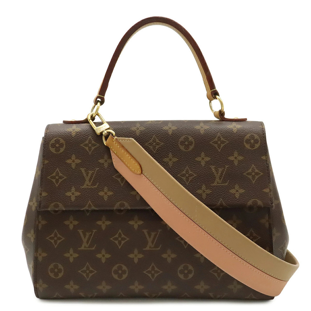 LOUIS VUITTON Monogram Cluny 2way Shoulder Bag Hobo Sesame Salmon Pink